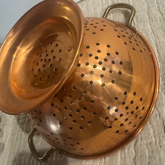 Vintage Copper Colander Made in Portugal - Picture 10 of 13